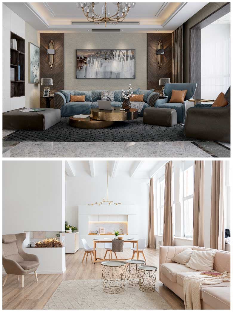 Modern European VS European styles interior designs
