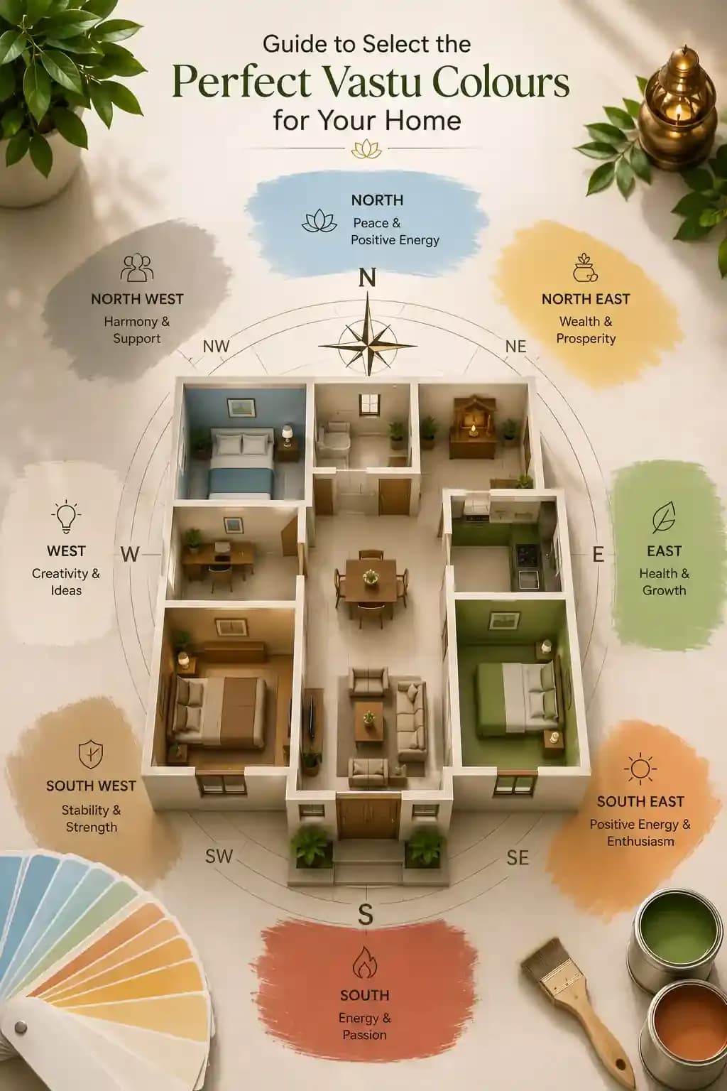 Guide to Select the Perfect Vastu Colours for Your Home (2023)