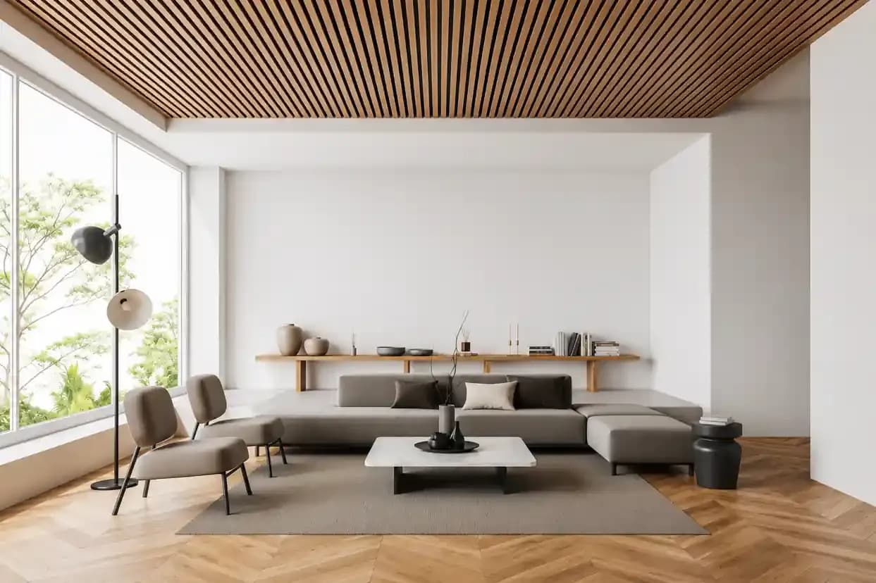 6 Designs with Wooden False Ceiling Ideas