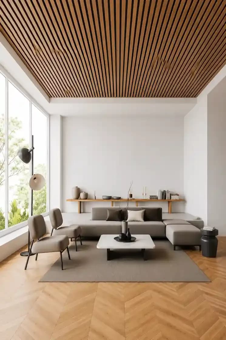 6 Designs with Wooden False Ceiling Ideas