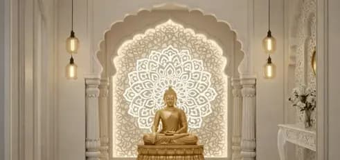 Smart Pooja Room Designs in Walls for City Apartments